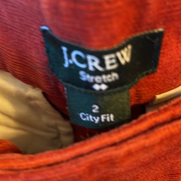 J. Crew Red Corduroy flare leg trousers size 2 - Picture 7 of 12